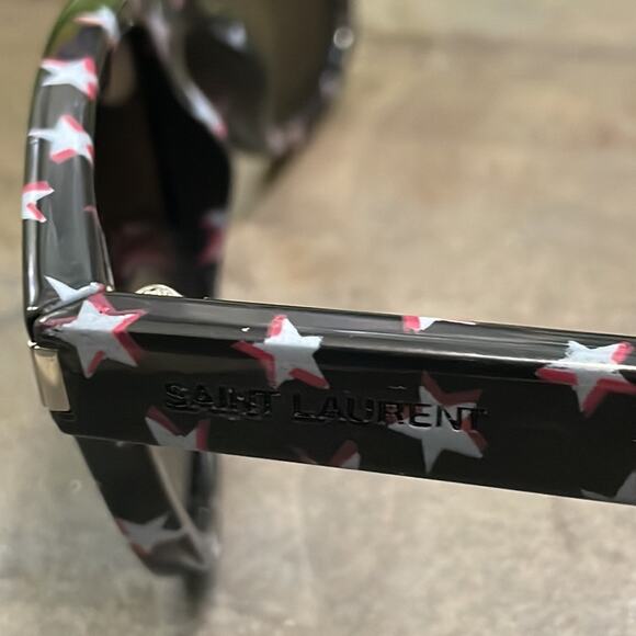 Saint Laurent Black SL 51 Stars Print Square 50mm Sunglasses - Picture 10 of 10